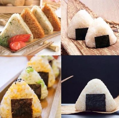 Sushi Onigiri Driehoek Vorm voorbeelden